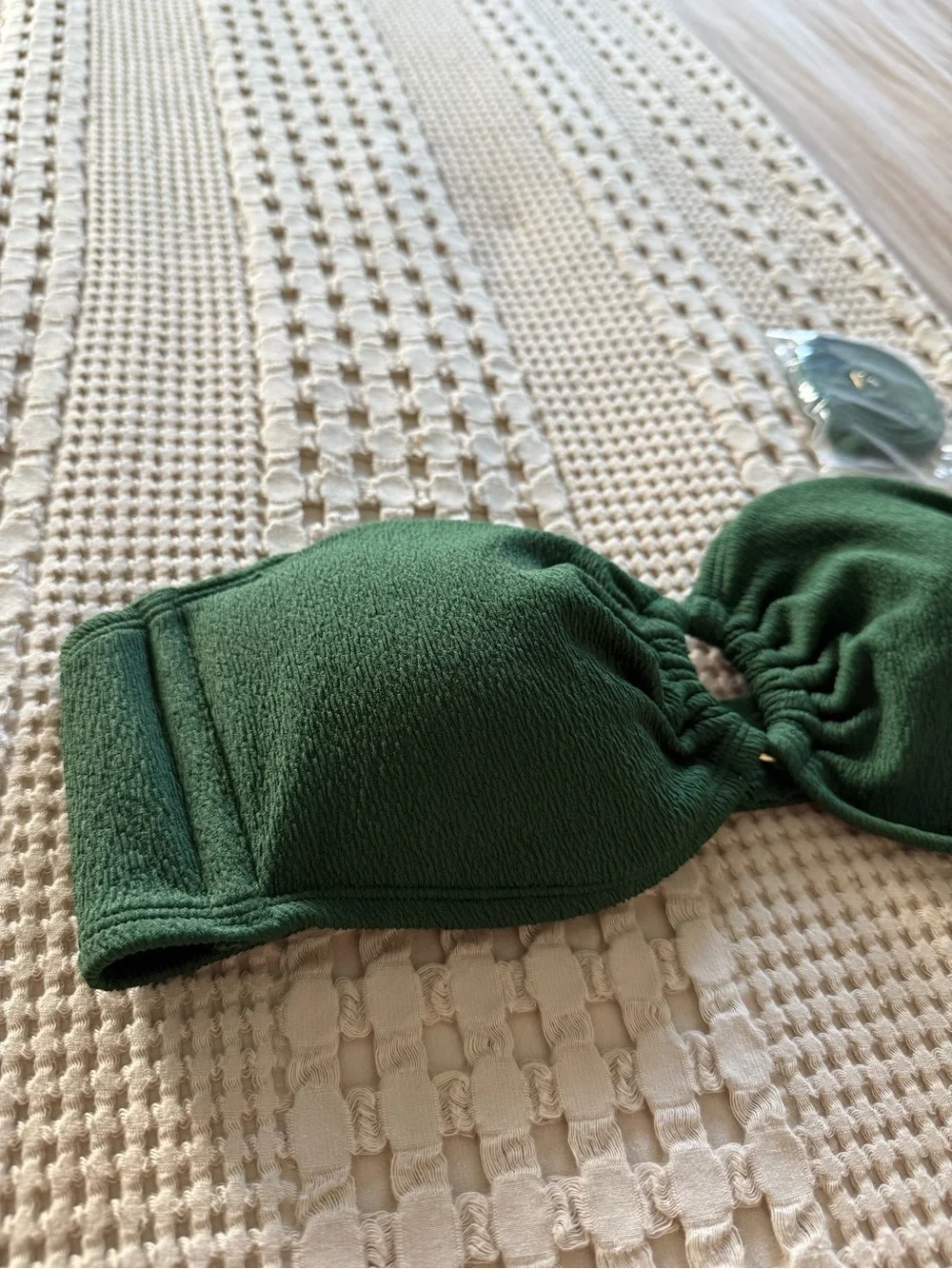 NEW Shade & Shore Green Strapless Bikini Top Size M - Picture 2 of 4